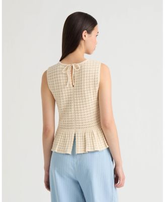 NVLT Women's Sleeveless Peplum Sweater