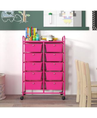 10-Drawer Rolling Storage Cart