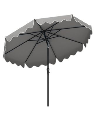 9 Feet Patio Umbrella with Crank Handle and Push Button Tilt