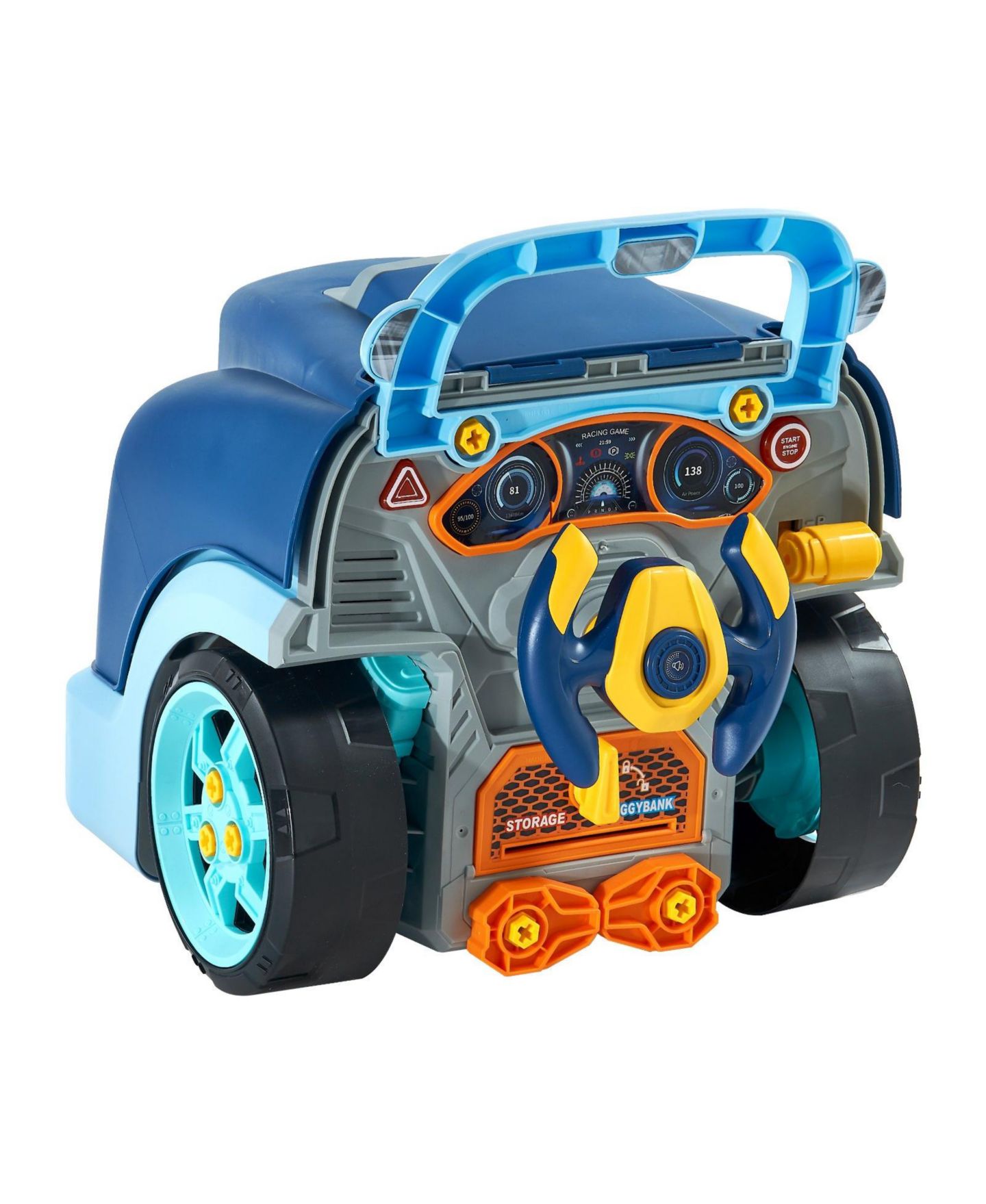 Детский конструктор Mecale Engine Building Kit 60-Piece Building Set, Ages 3+, цвет: Синий — фото 11