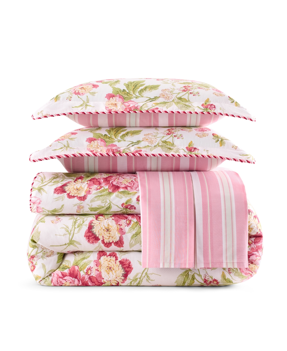 Waverly Forever Peony Cotton 4-Pc. Comforter Set