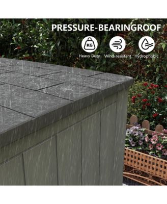 6 Ft. W X 3.5 Ft. D Durable Resin Outdoor Storage Shed With Floor And Double Doors