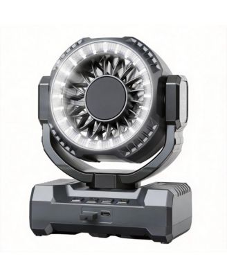 Camping Fan Portable Rechargeable LED Lantern Oscillation Outdoor 24000mAh