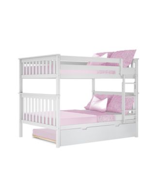 Max and Lily Full over Full Bunk Bed with Trundle Bed