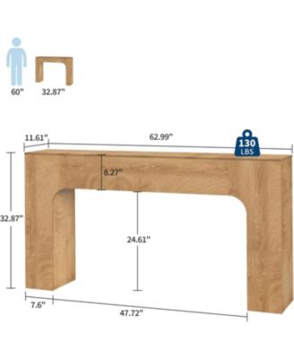 Long Console Table for Entryway,Slim Narrow Entrance Tables Farmhouse Wood Sofa Table Behind Couch for Entrance