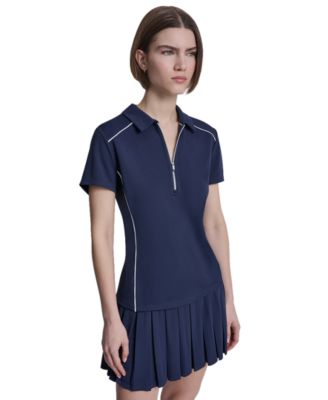 Women's Court Pique Collared Neck Polo T-Shirt