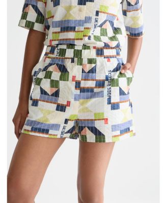 Women's Scotch and Soda Printed and Stitch-Embroidered Shorts