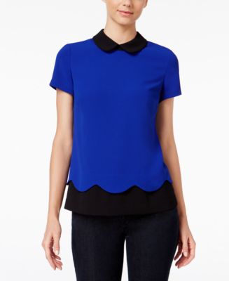 womens peter pan collar tops