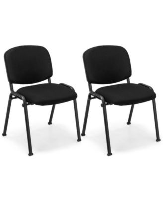 Stackable Padded Conference Chair Set of 2 with Metal Frame