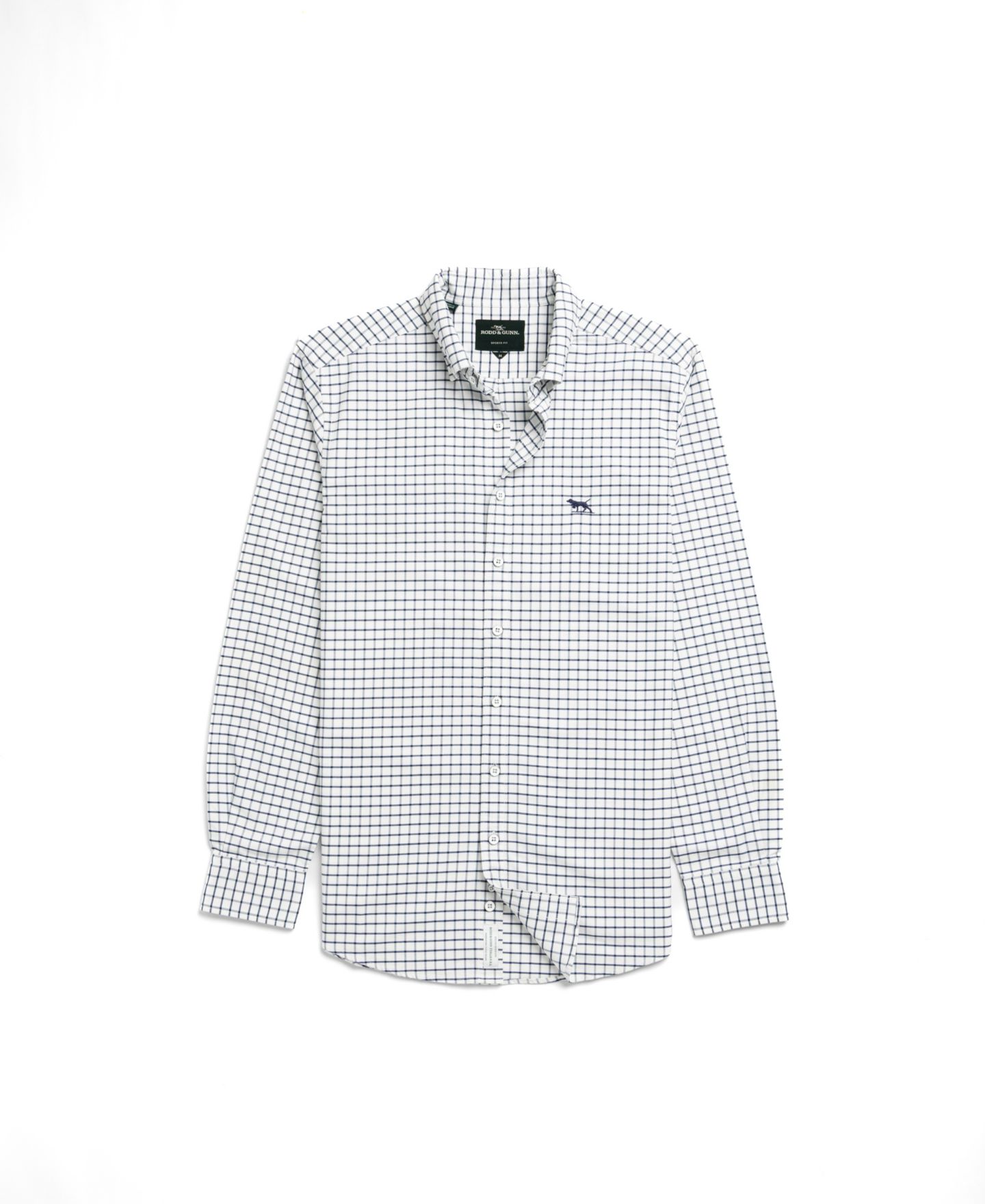 Мужская рубашка Rodd & Gunn Oxford Cotton Bayshore, цвет: Морской — фото 5