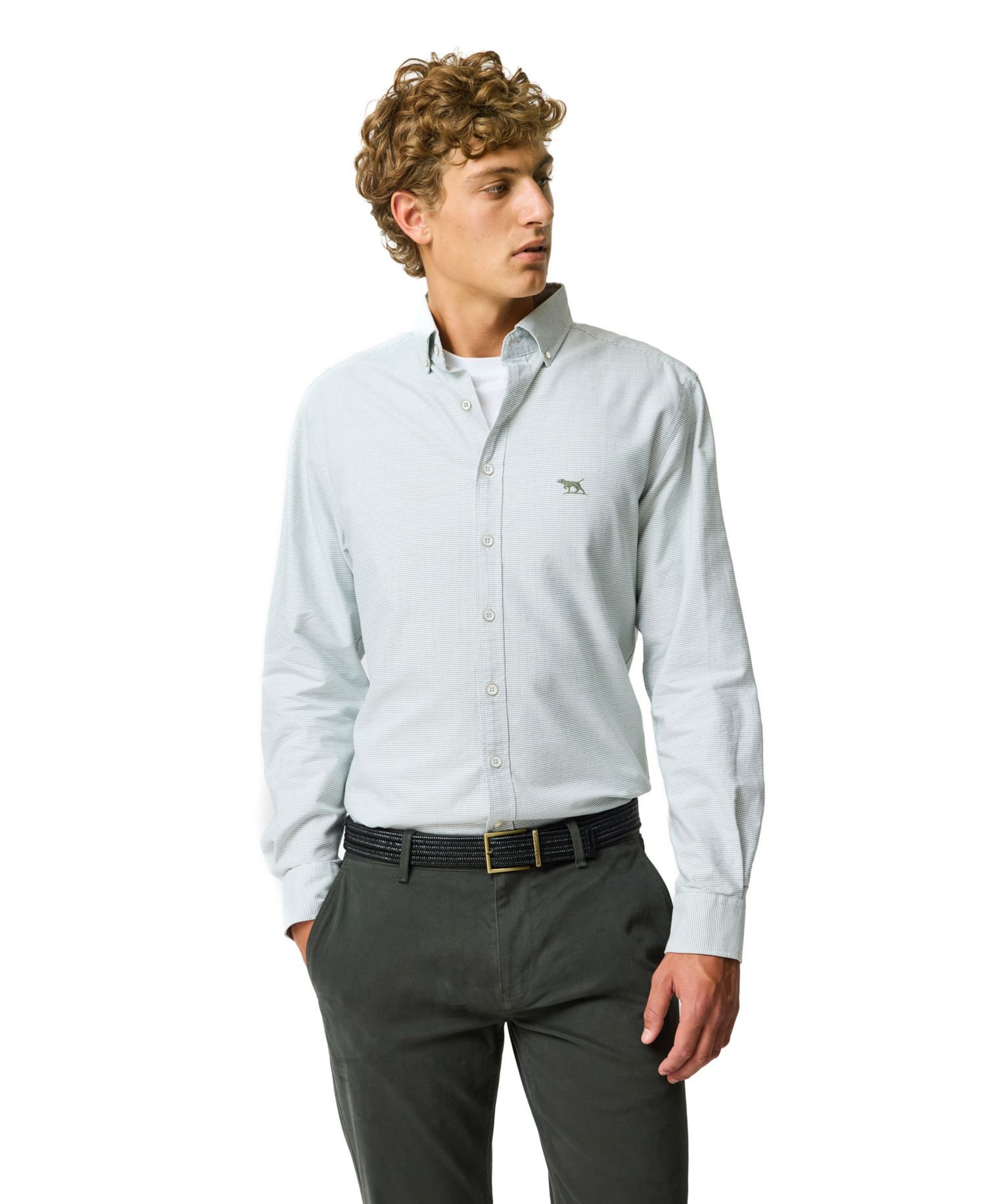 Men's Gunn Oxford Crossing Sport Fit Cotton Shirt