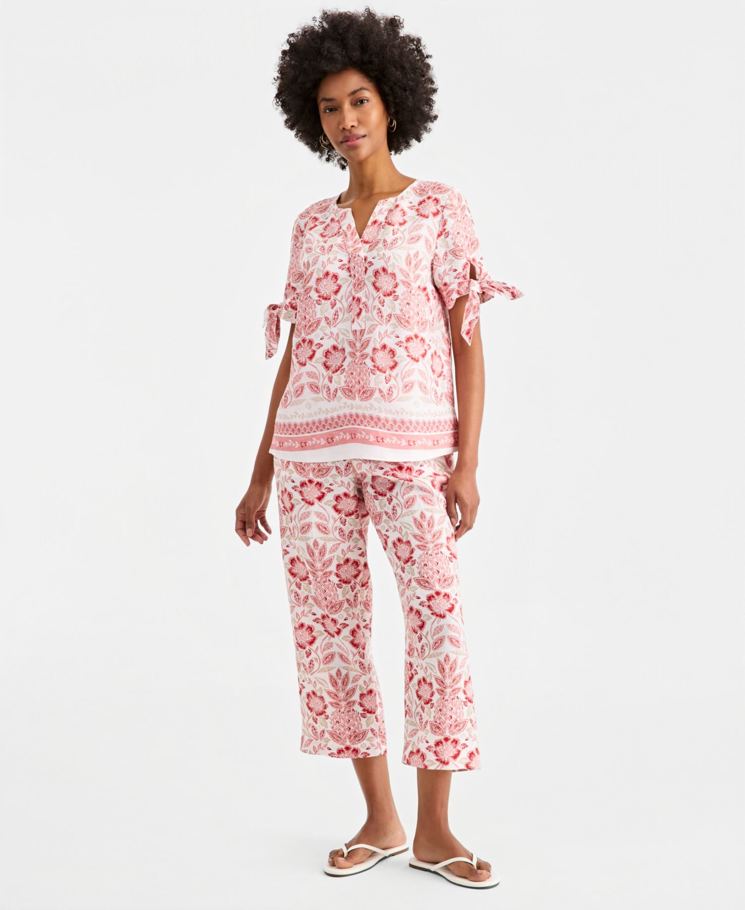 Women's 100% Linen Drawstring Pants