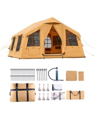 8 to 12 Person Inflatable Glamping Tent with Skylights