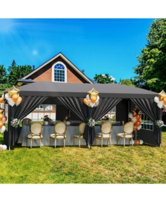 10x20 Heavy Duty Pop Up Canopy Tent with 6 Removable Sidewalls