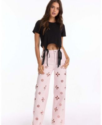 Women's Diana Satin Bow Shirt - White