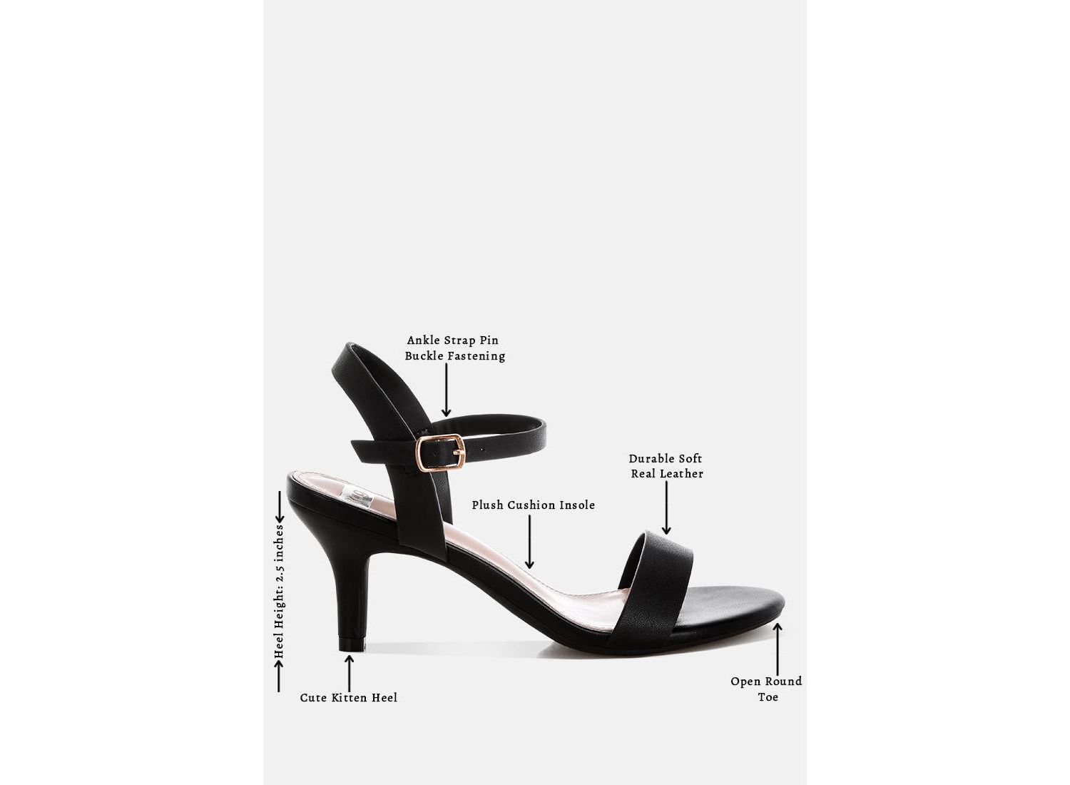 Women's Tomari Pin Buckle Kitten Heel Sandals