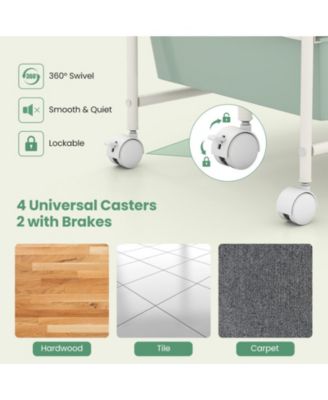 12-Drawer Rolling Organizer Cart with 4 Large and 8 Medium PP Drawers