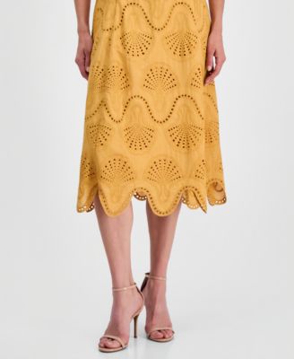 tahari gold dress Tahari Yellow Sleeveless Dress Size 10