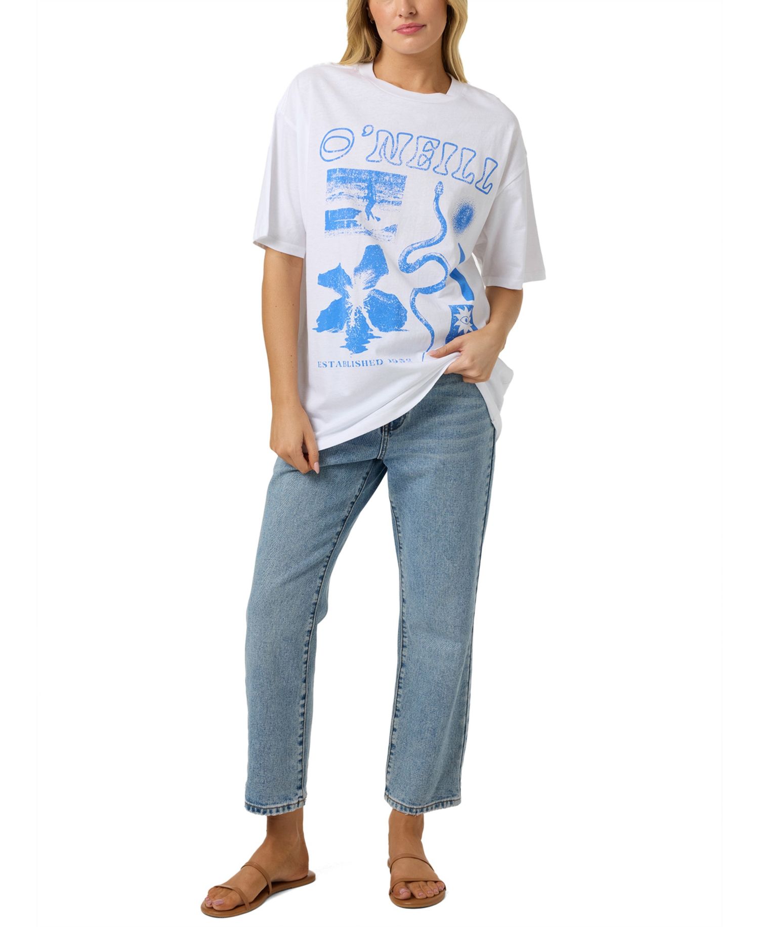 Women's Tropic Meltdown Oversized Crewneck Cotton T-Shirt