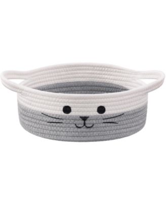 Woven Cotton Rope Storage Basket Laundry Organizer