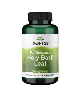 Holy Basil Leaf (Tulsi)  Stress Support and WellBeing Supplement  (120 Capsules, 800mg Per Serving)