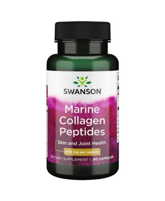 Swanson Hydrolyzed Marine Collagen Type I 400 mg - Collagen Peptides 60 Capsules 11$