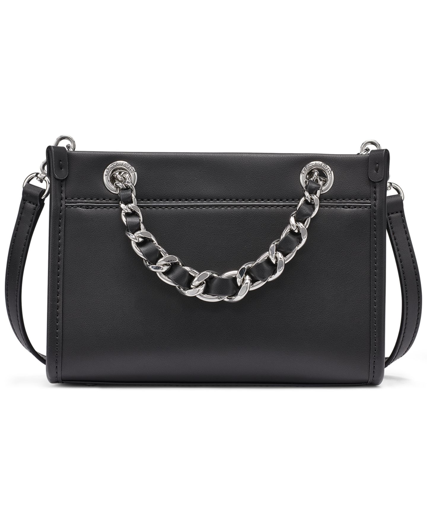 Женская сумка KARL LAGERFELD PARIS Savoie Small Crossbody Handbag, цвет: Чёрный / Серебряный — фото 2