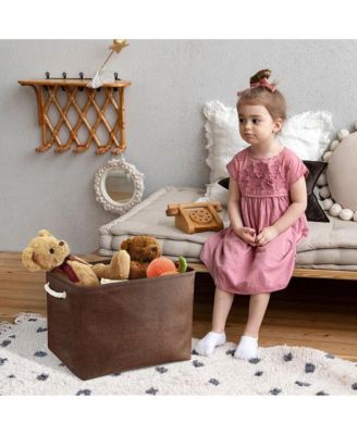 3pack Storage Bins Canvas Basket Organizer with Handles Gift Basket