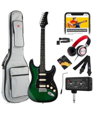 Beginner Electric Guitar Kit w/ Headphone Amp, Padded Gig-Bag, Headphones
