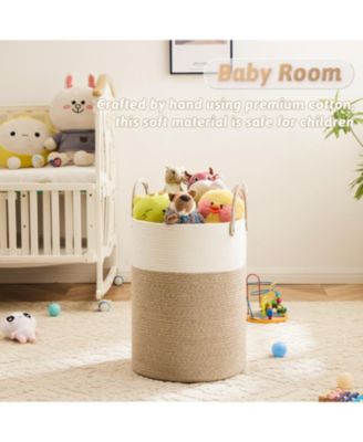 Woven Cotton Rope Hamper for Clothes Storage