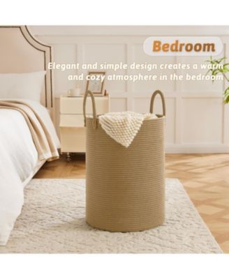 Woven Cotton Rope Hamper for Clothes Storage