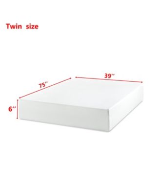6 Tea Memory Foam Mattress in Box, Fiberglass Free, (Bed not included)