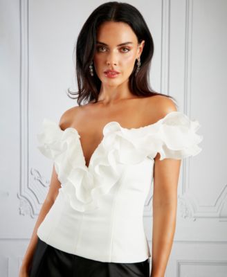 Women's Ruffle Off-The-Shoulder Top