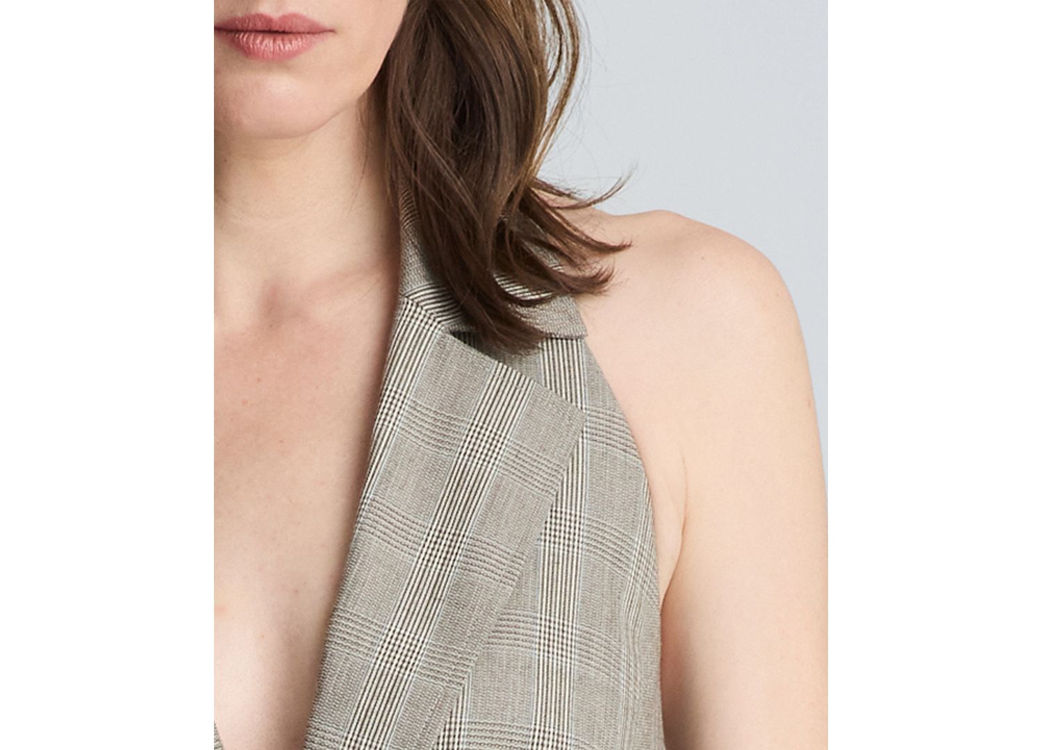Women's Sleeveless Belted Notch Collar Vest