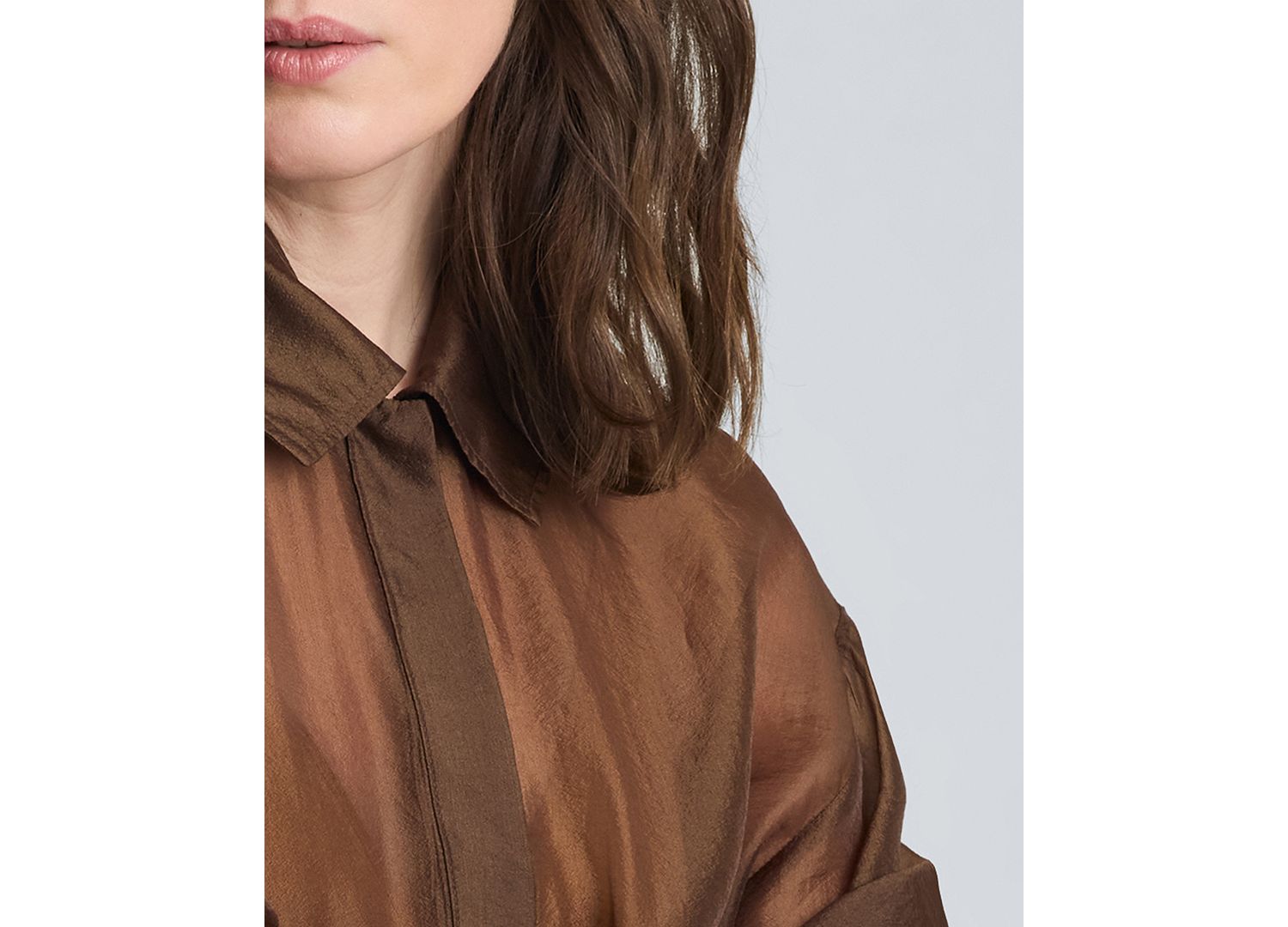 Women's Cinch Waist Sheer Shacket