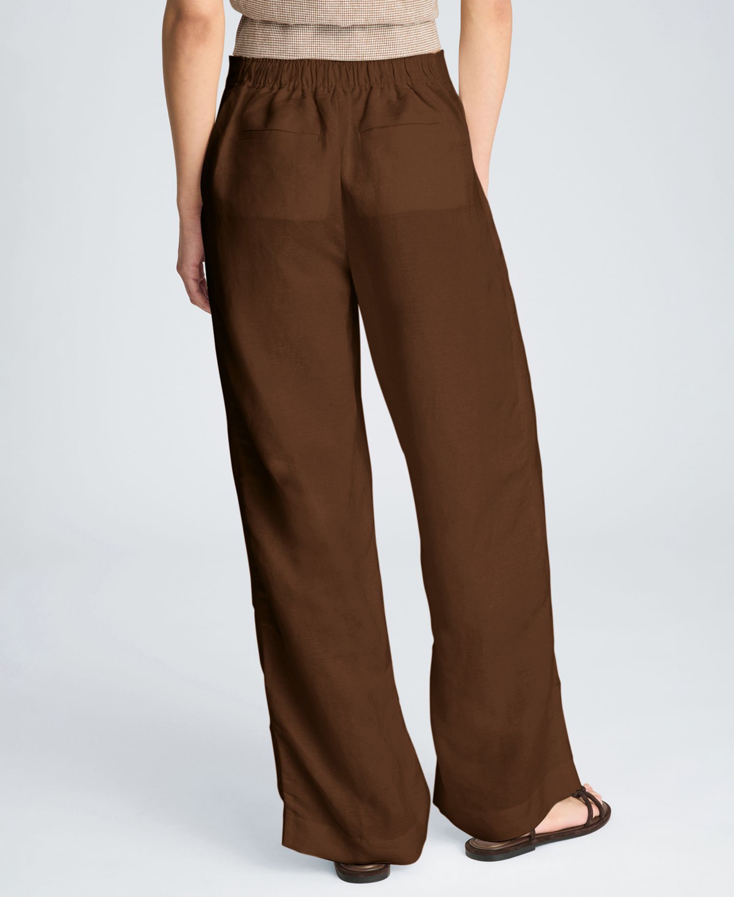 Women's Pull-On Linen Wide-Leg Pants