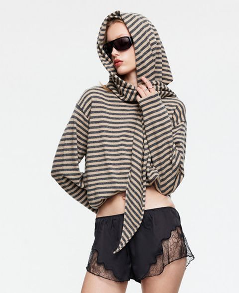 Женский топ Lioness Striped Long-Sleeve, цвет: Сланцевый полосатый
