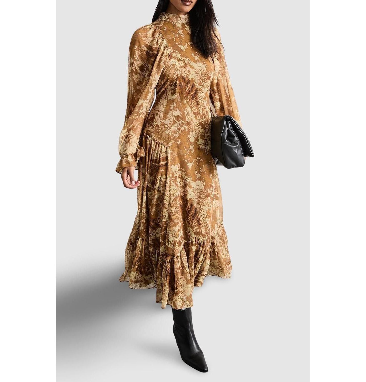 Women's Romantic Chiffon Sleeve Midaxi Dress