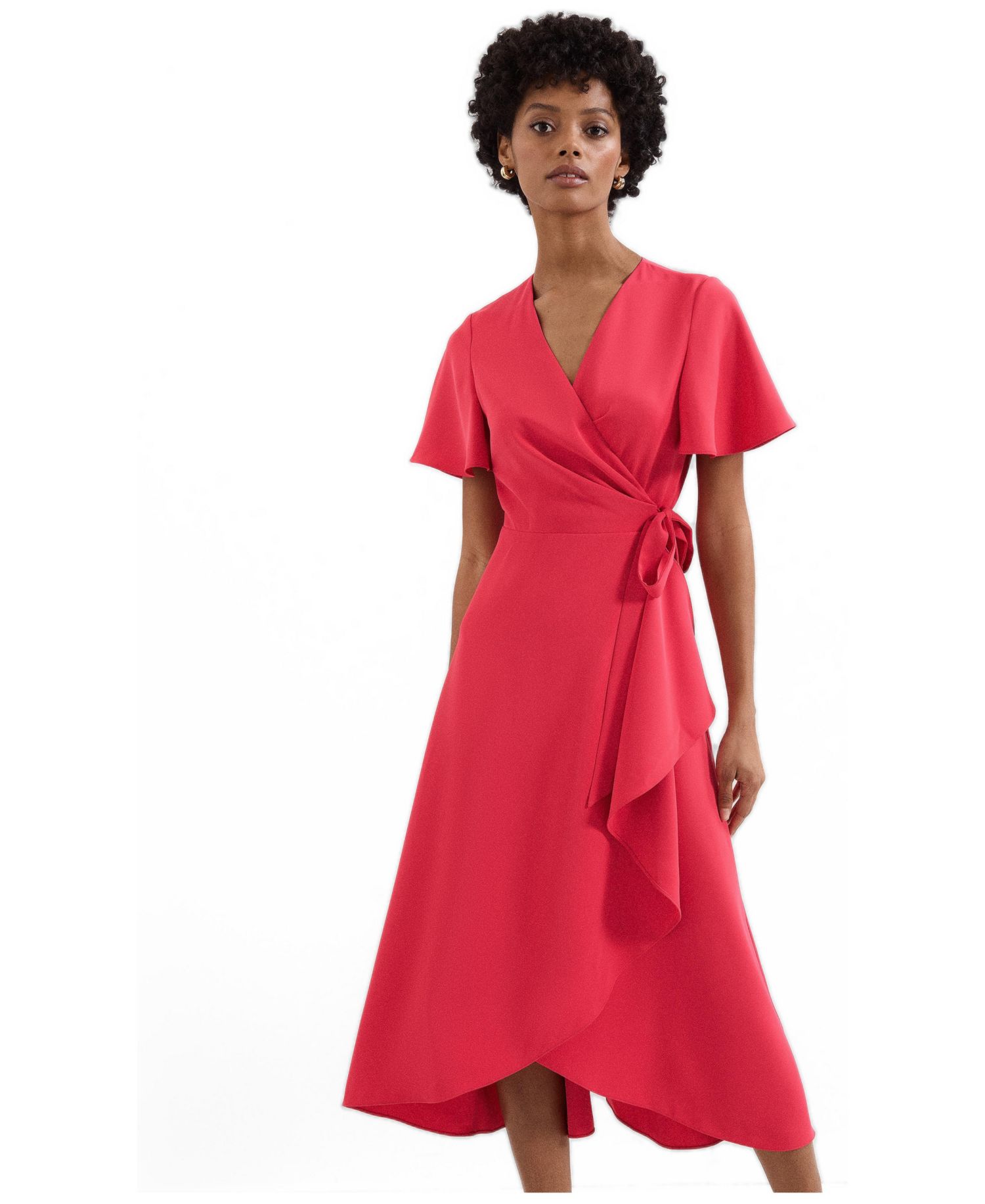 Women's Julissa Short Sleeve Wrap Midi Dress