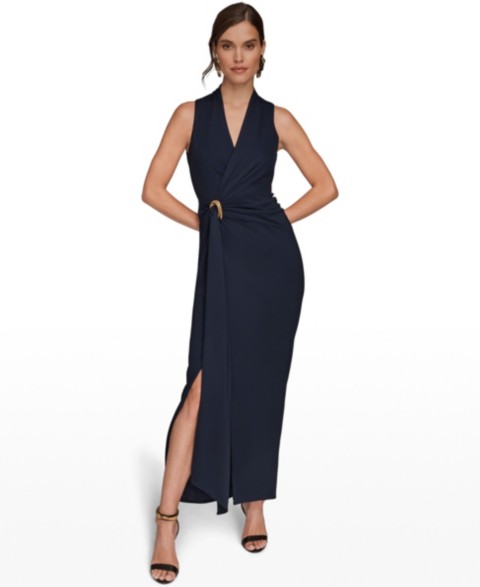 Женские платья Donna Karan New York Women's Draped Wrap-effect Gown