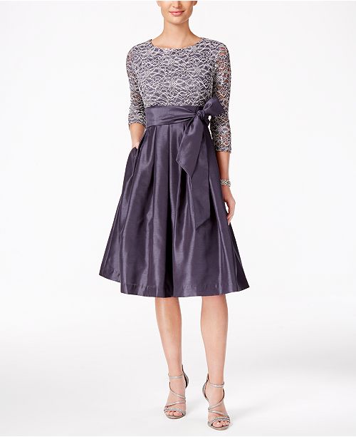 Jessica Howard Sequined Lace A Line Dress Reviews Dresses
