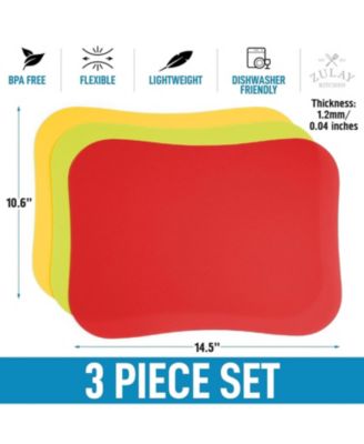 Thick & Durable Non-Slip Flexible Cutting Board Set (3 Piece)