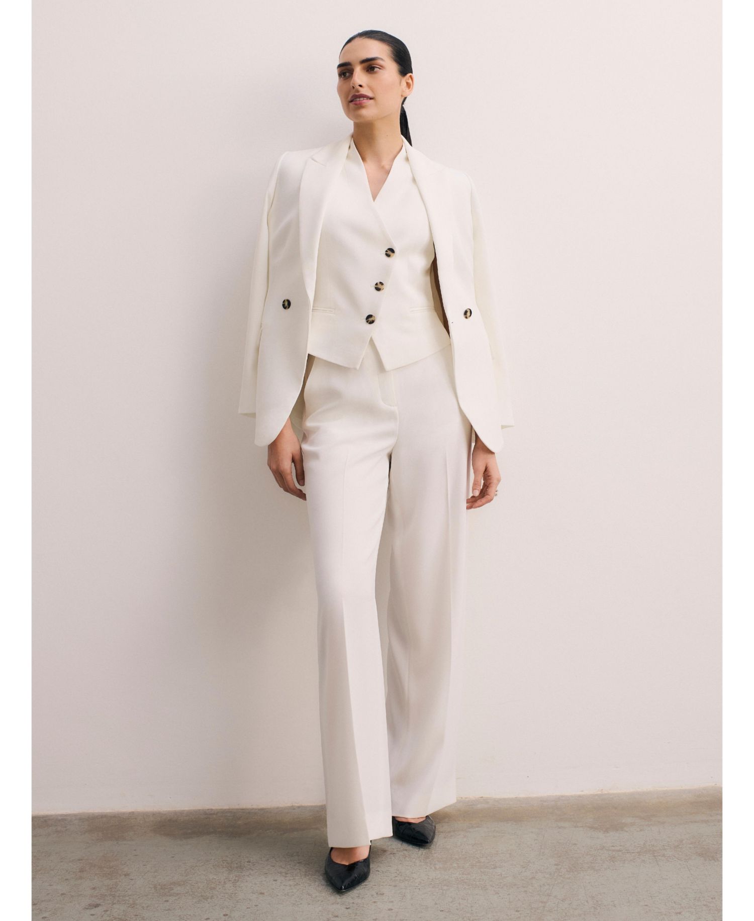 Women's Draped V-Neck Tailored Waistcoat