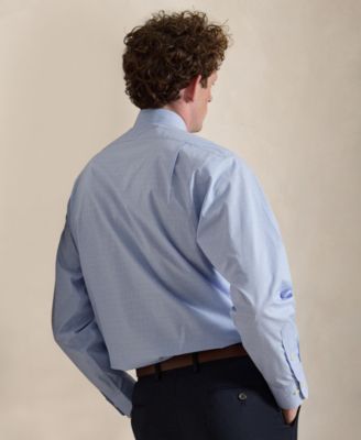 Men's Regent Classic Fit Checked Poplin Dress Shirt