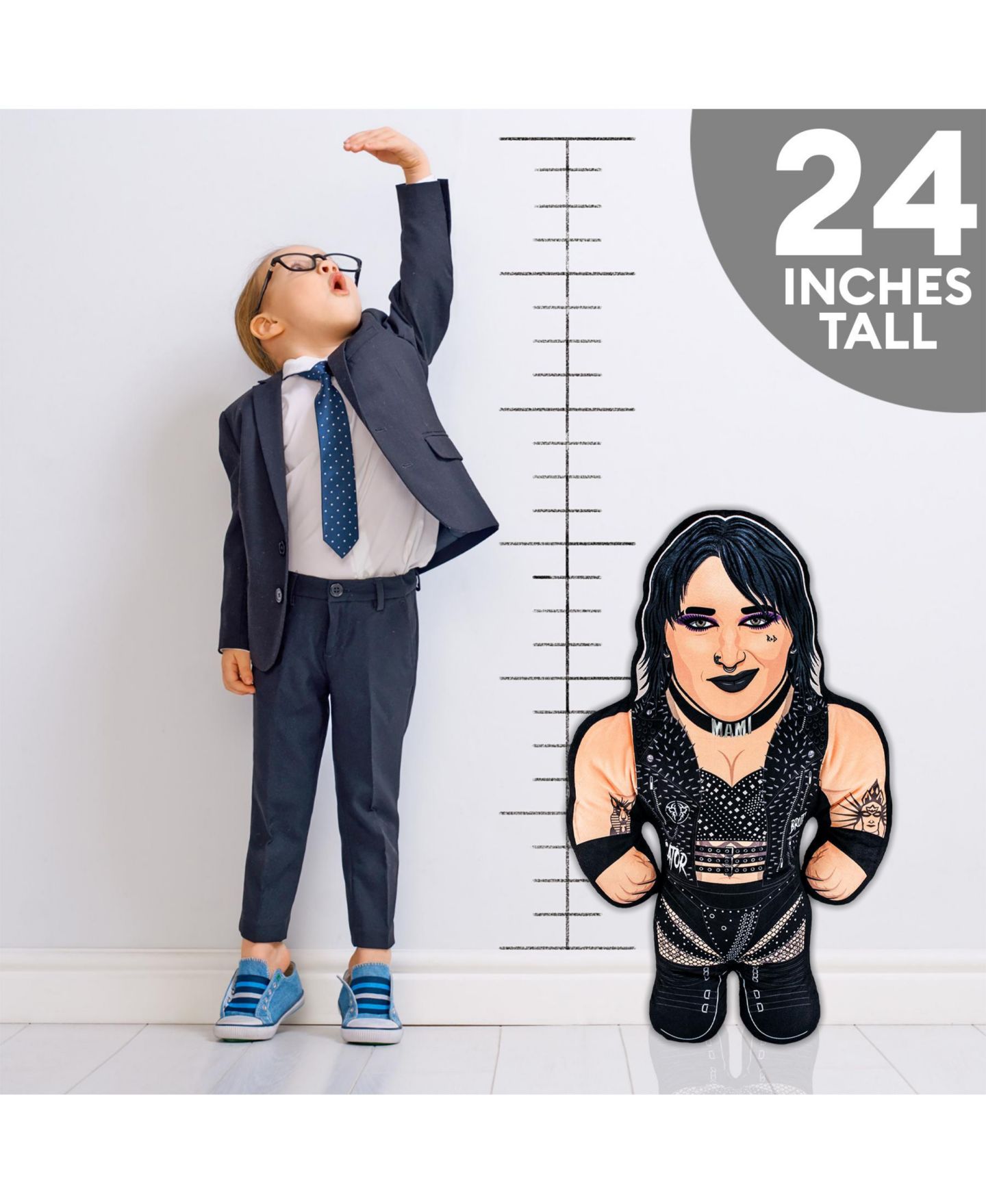 Детская мягкая игрушка Bleacher Creatures WWE Rhea Ripley 24" Bleacher Buddy Plush — фото 7