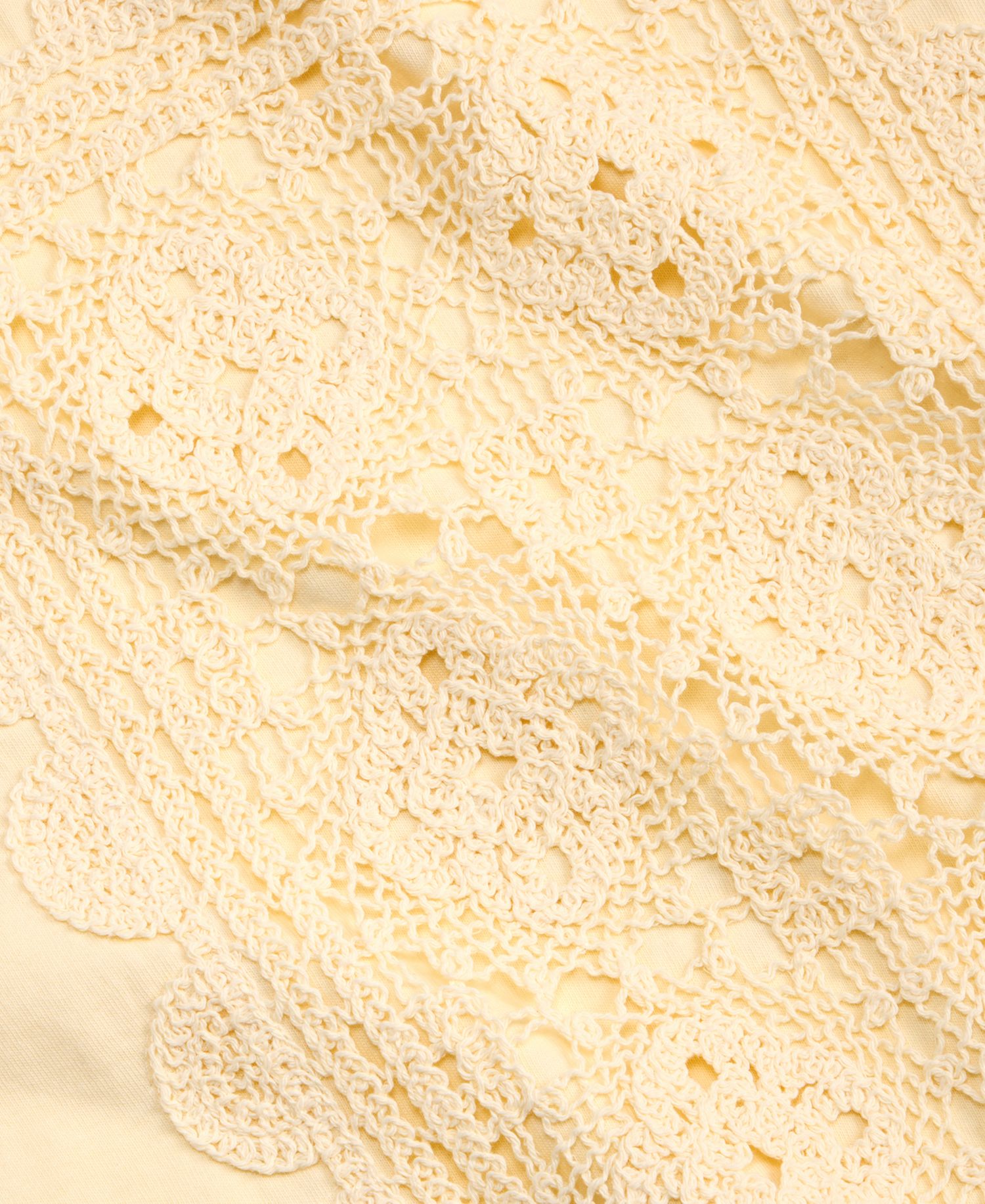 Women's Oversized Crochet Patch Cotton Jersey T-Shirt