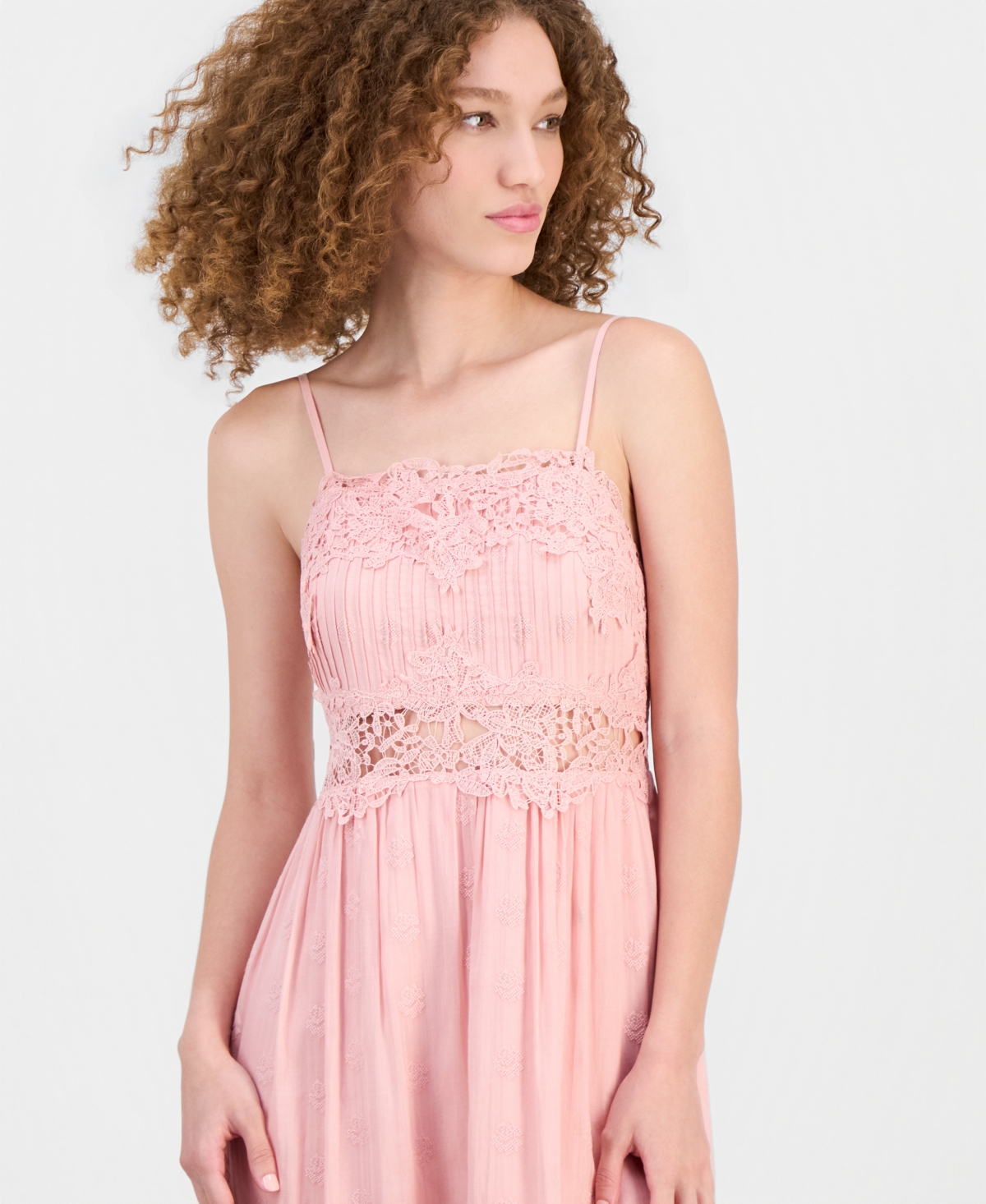 And Now This Women's Lace-Trim Tank Maxi Dress, Macy's Exclusive