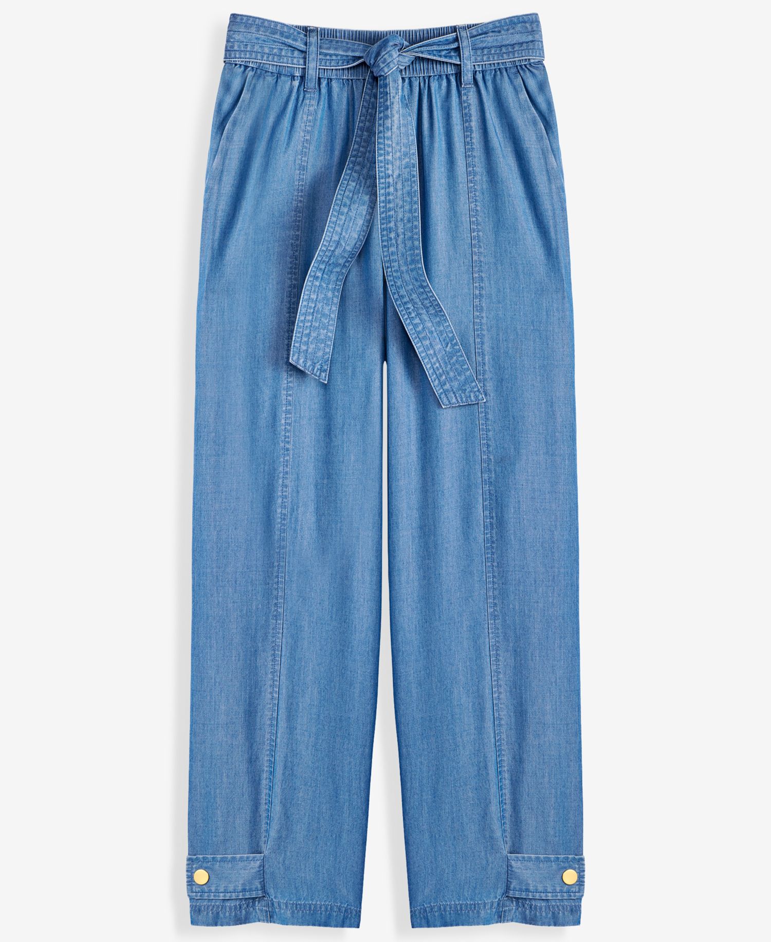 Petite High-Rise Belted Tapered Pants, Macy's Excluisve