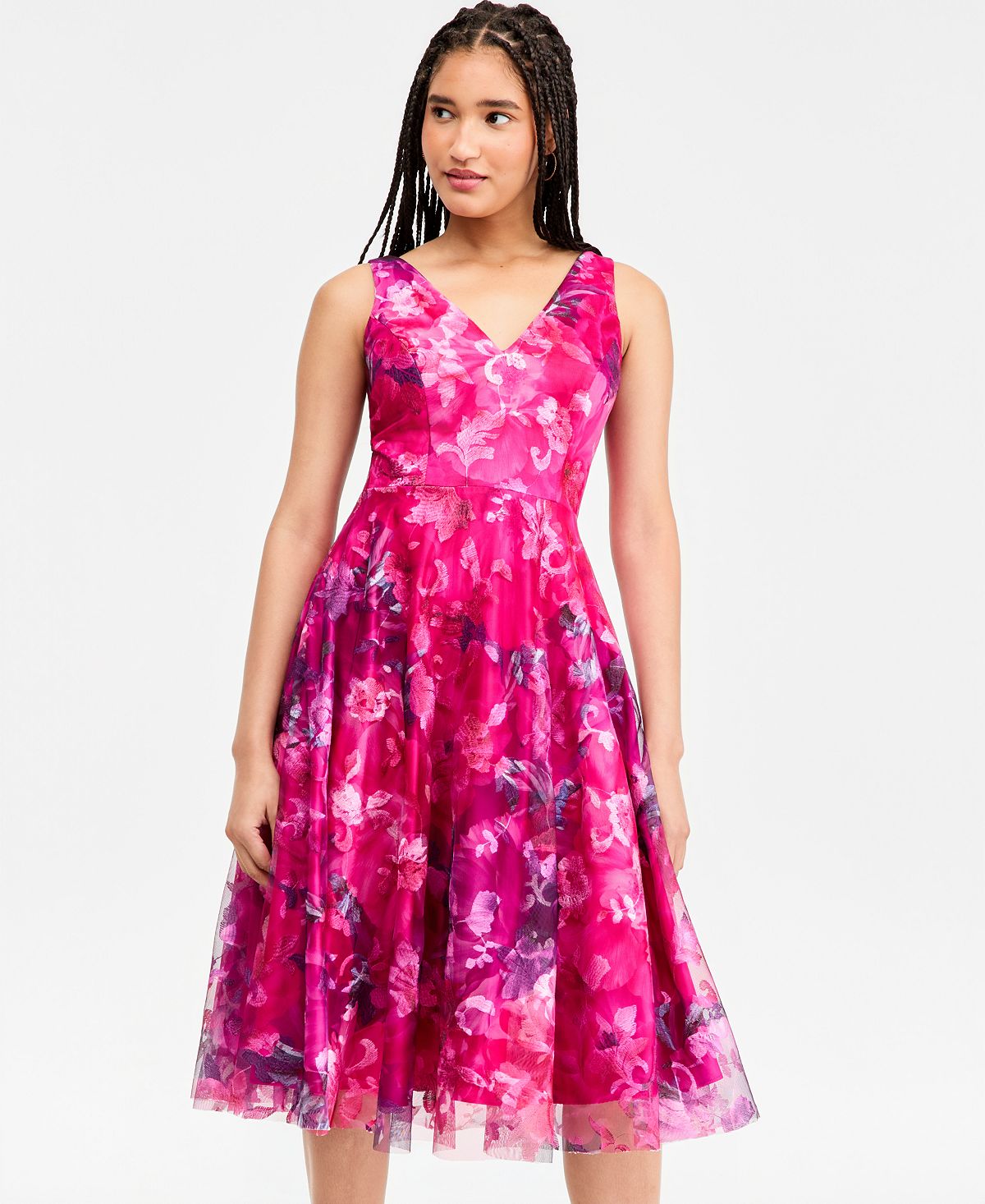 Eliza J Women's Sleeveless V-Neck Dress view 1 — MAYCSS fashion products