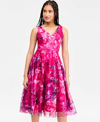 fit flare dress wedding guest & Dresses Modest Cocktail Dresses NOBRAND Women's Cocktail Party Dress,